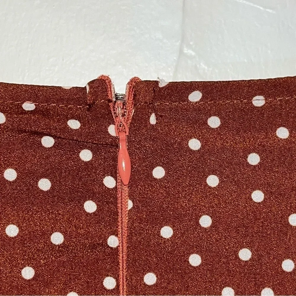 Girl in Mind Brown & White Polka Dot Dress - Picture 7 of 10